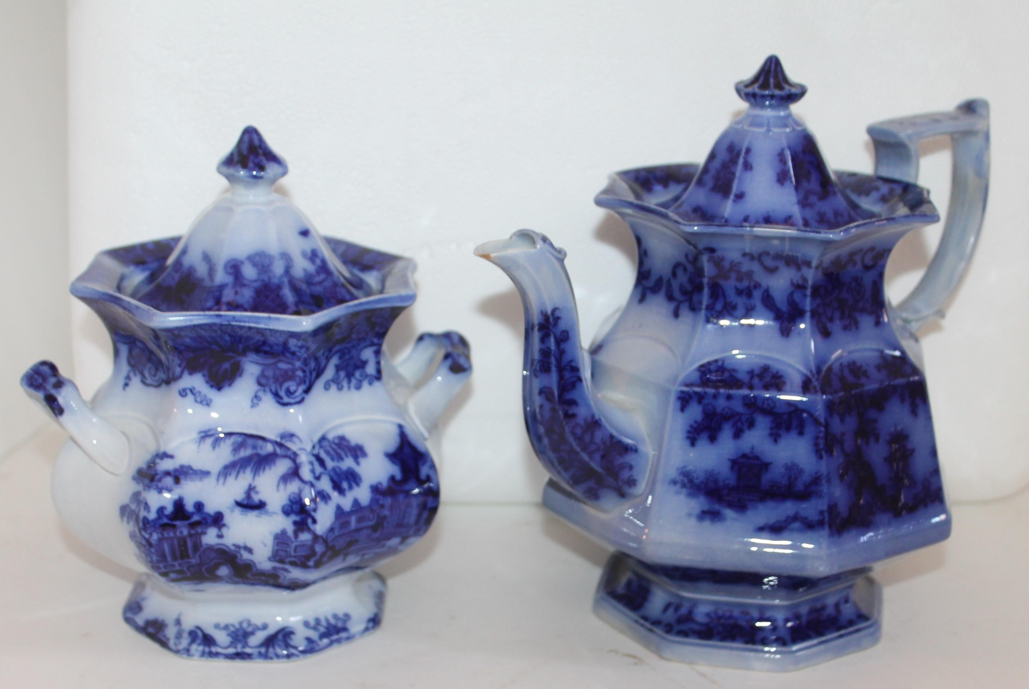 Glazed Flo-Blue Collection of 9 Piece Matching 