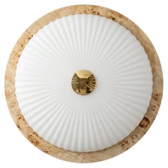 FLO-C big 50cm (19.5') flush in glass and brass, nickel, chrome - Candas Design