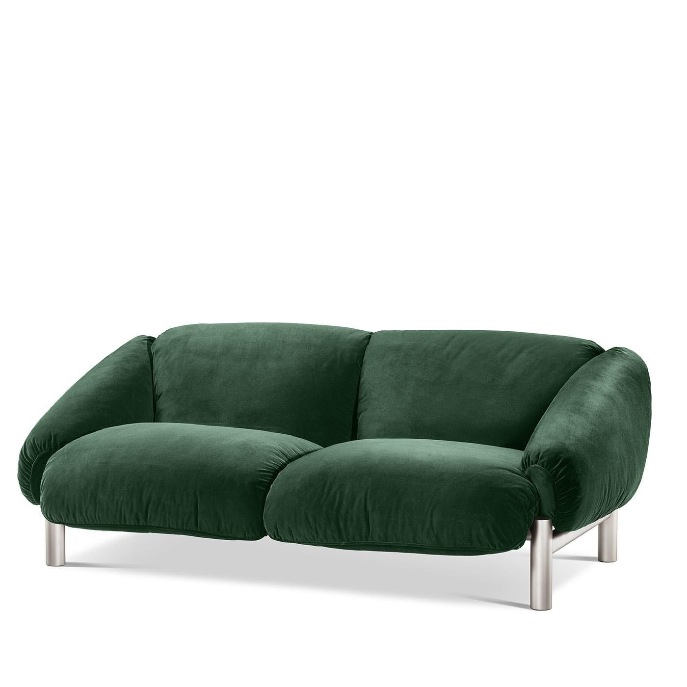Textile Canapé 2 places Flo vert de Lorenza Bozzoli en vente