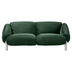 Flo Green Velvet 2-Seater Sofa by Lorenza Bozzoli