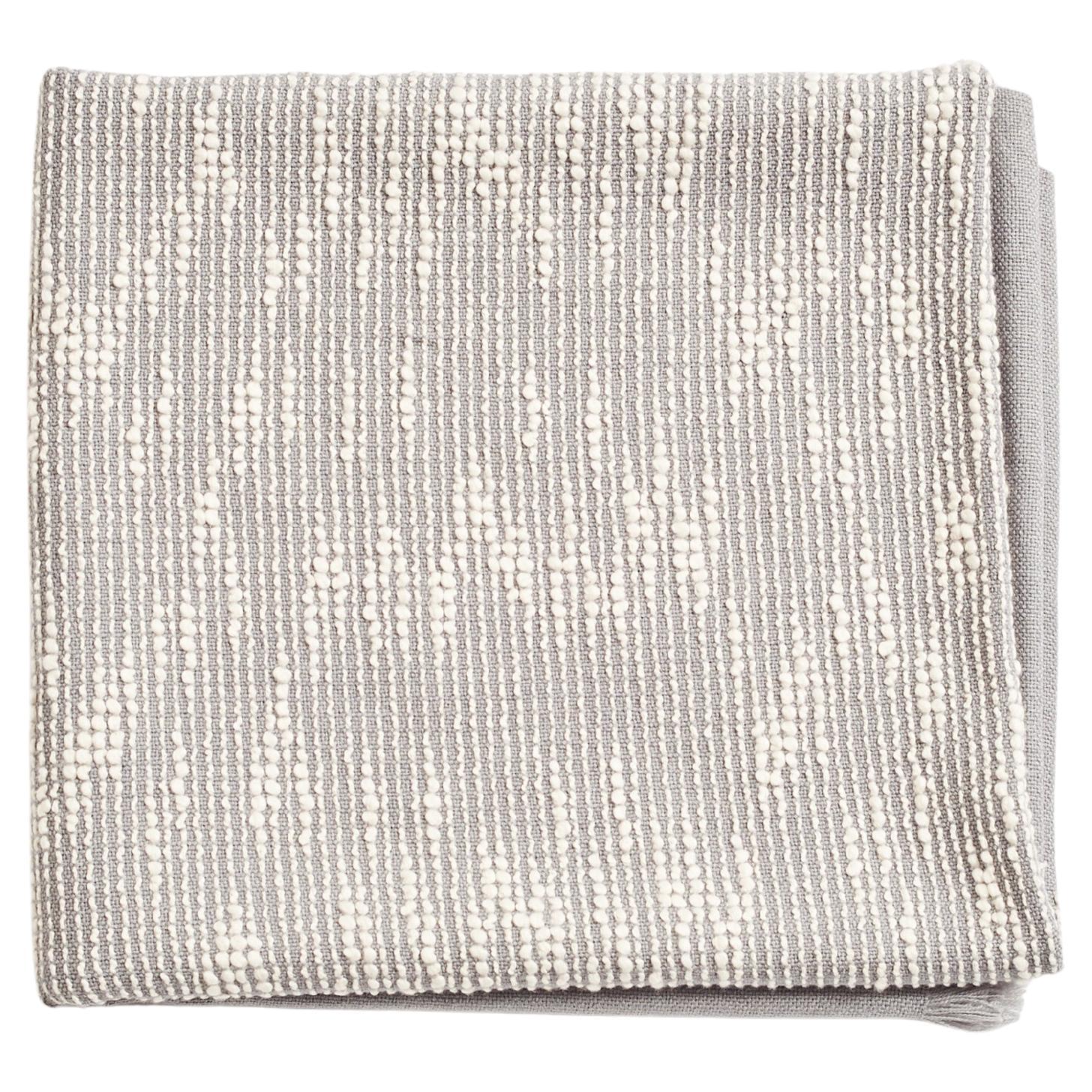 Flo Grey - Lenzuolo intrecciato a mano in Merino