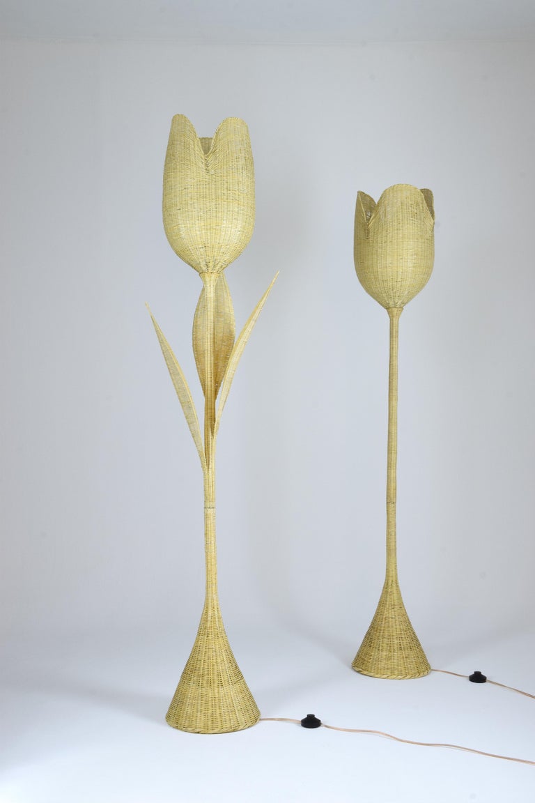 Flo Handwoven Flower Floor Lamp For Sale at 1stDibs