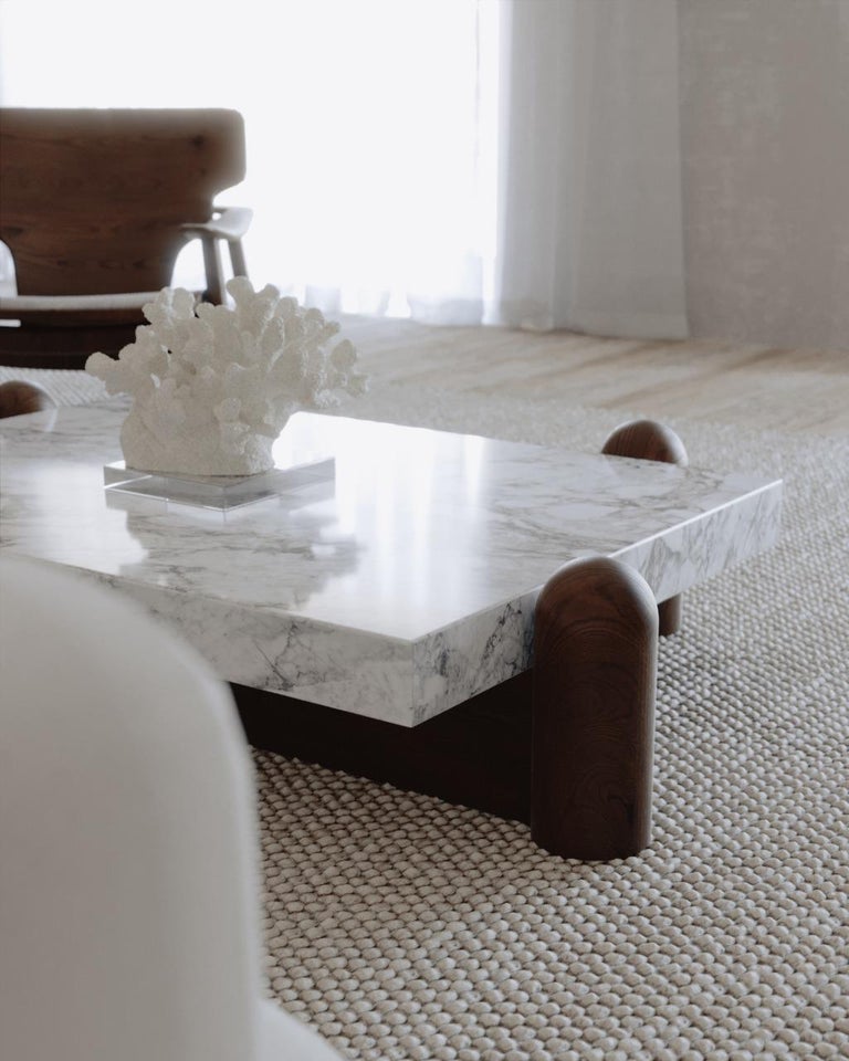 Moroccan FLO Marble Coffee Table by French Architect Aro Vega For Sale