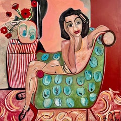 Kontemplation - Flo Schell, Acryl auf Leinwand, Abstrakte Malerei, Figurenmalerei
