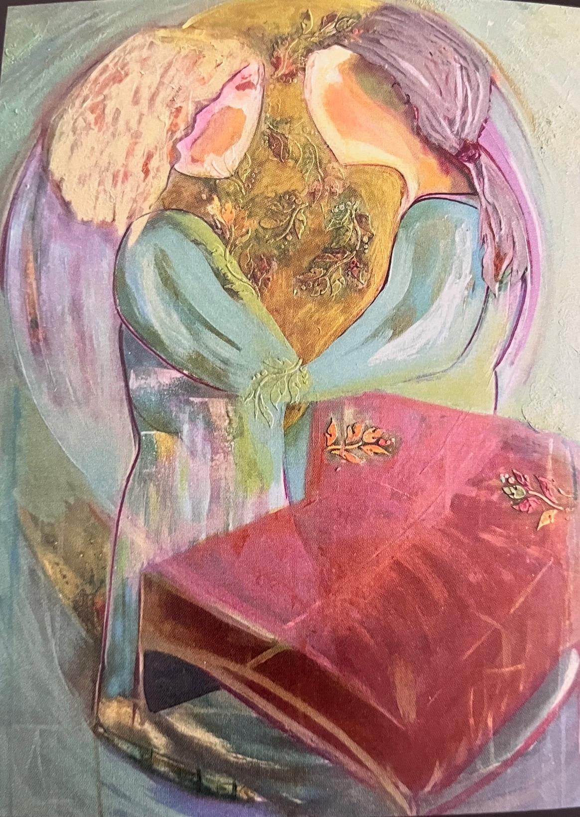 Amor puro - Flo Schell, Técnica mixta sobre lienzo, Abstracto, Pintura de figuras