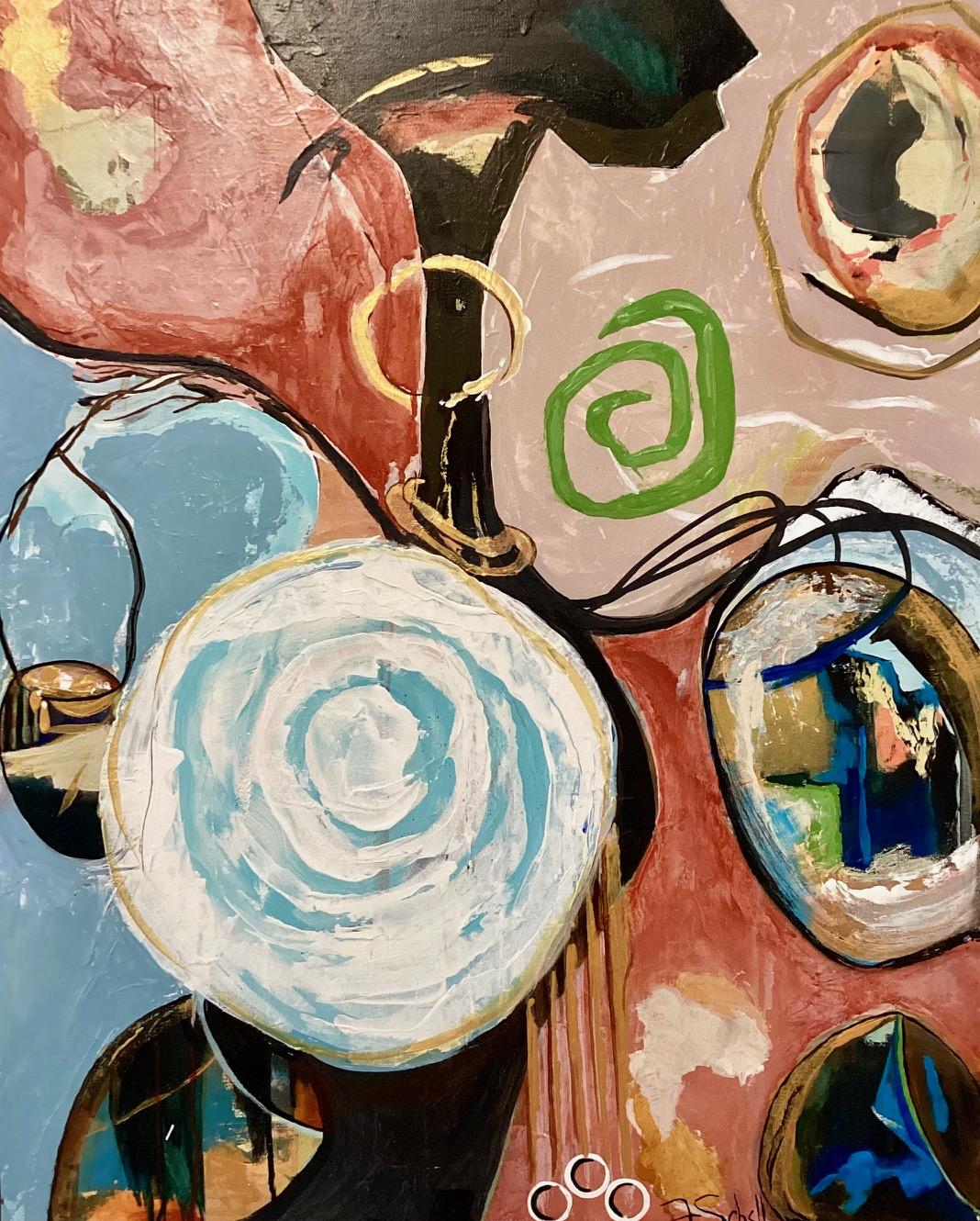 Sojourn Woman - Flo Schell, Acrílico sobre lienzo, Abstracto, Pintura de figuras
