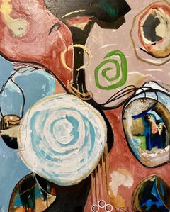 Sojourn Woman - Flo Schell, Acrílico sobre lienzo, Abstracto, Pintura de figuras