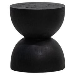 FLO stool, Rough Black Monkey Pod finishing
