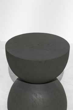 FLO stool, Rough Green Monkey Pod finishing