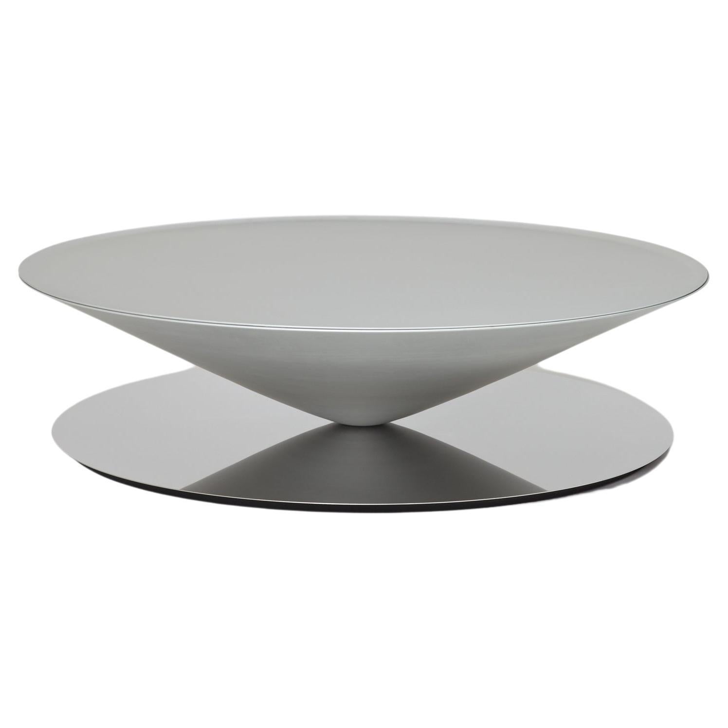Table basse flottante grise Mat de Luca Nichetto pour La Chance