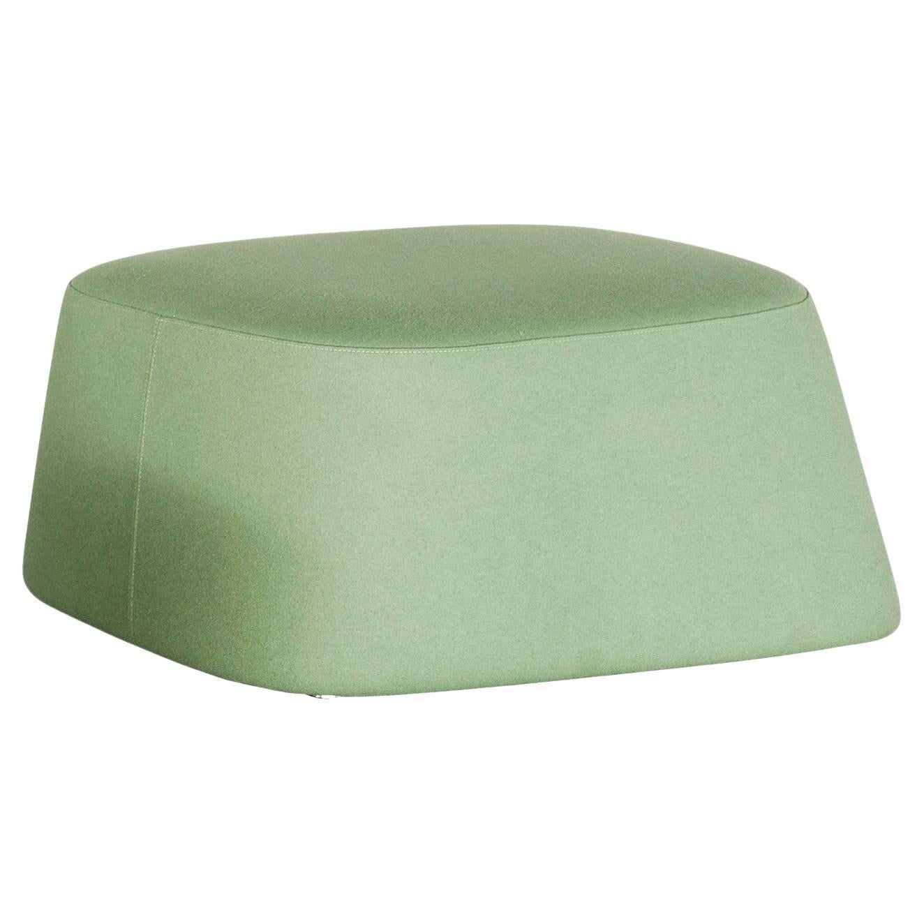 Victorian Style Green Leather Ottoman at 1stDibs