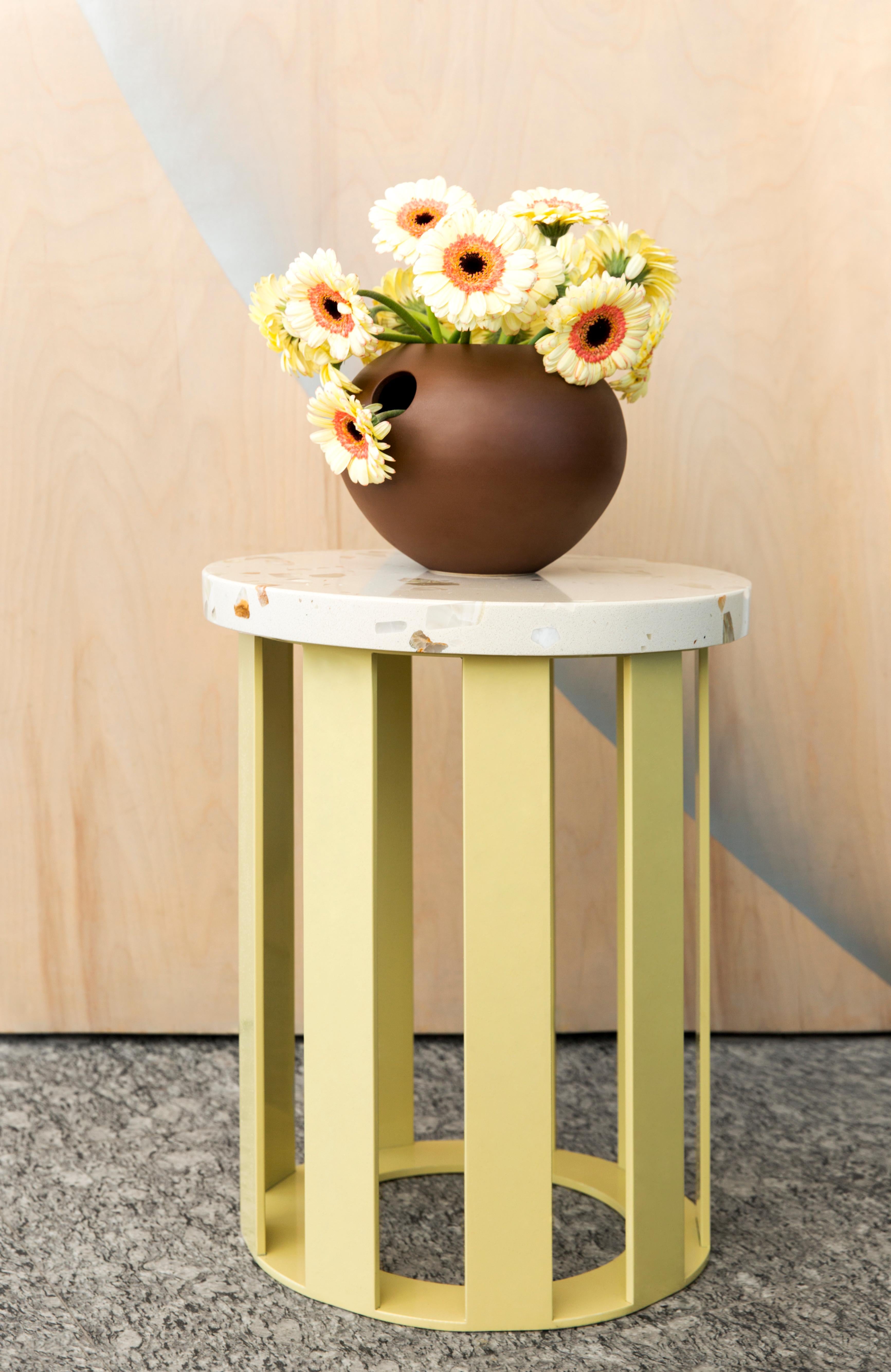 The Float series surfaces slightly overhang the rounded basket base. Perfect as a side table, night stand, or stool. Such a nice piece. Customize your own with our assortment of surface and color options.
Pieces is all about options. Playing with