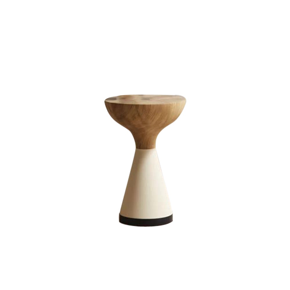 Float table in oak cream 
black version For Sale