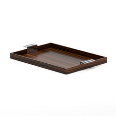 Walnut Tray with Interchangeable Inserts (Walnut, Glass), "Float Tray"