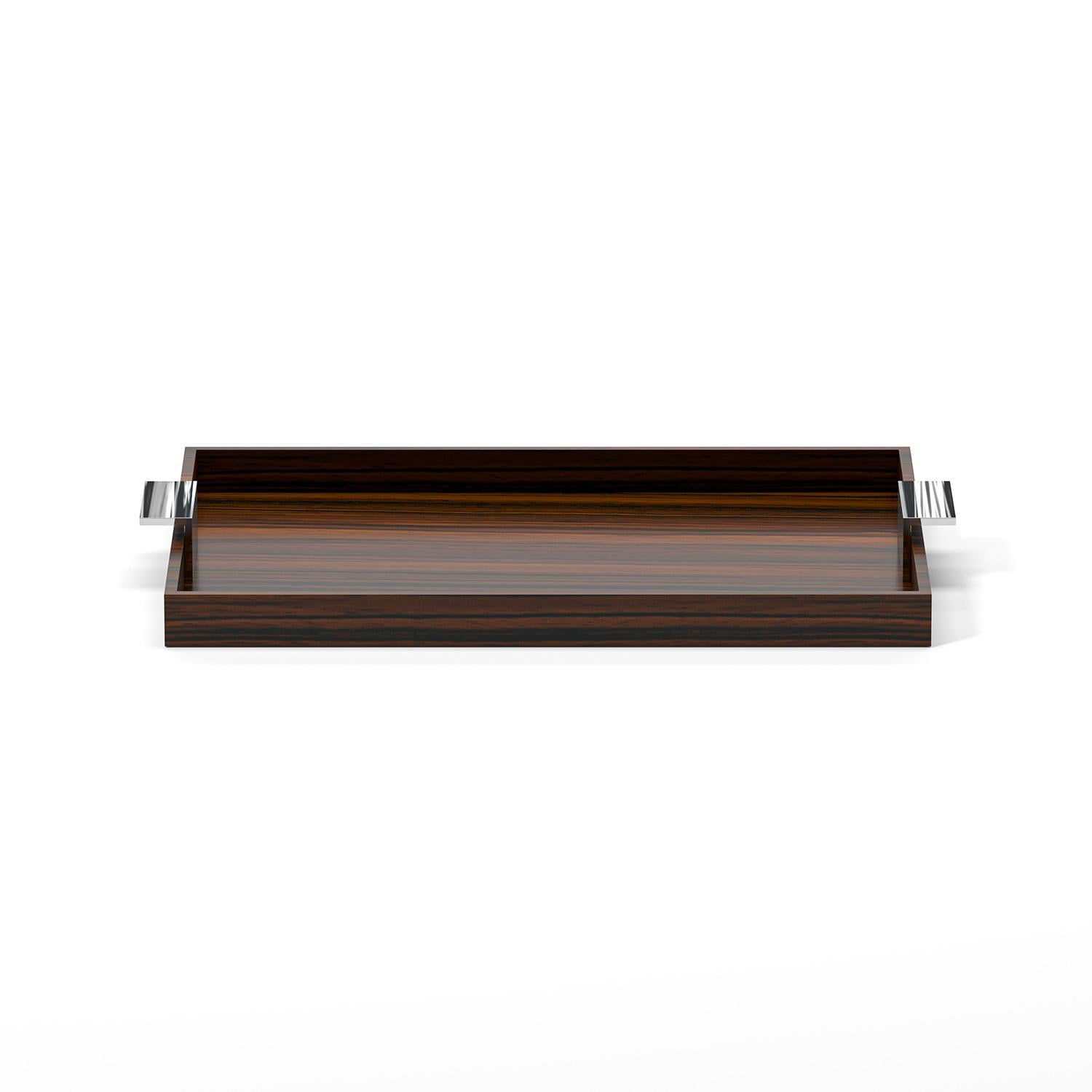 Chinese Walnut Tray with Interchangeable Inserts (Walnut, Glass), 