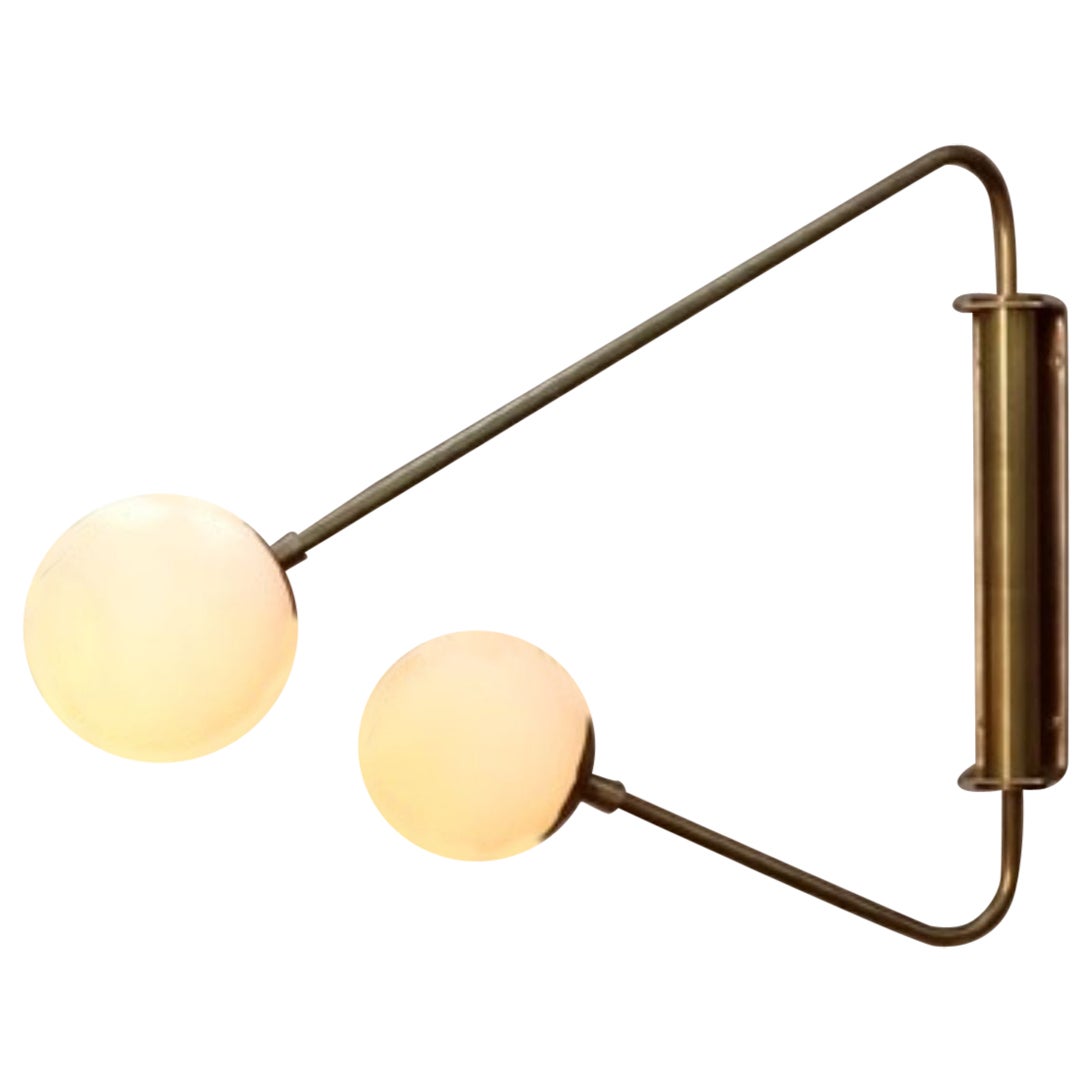 Applique murale Float à deux bras en verre par Lamp Shaper