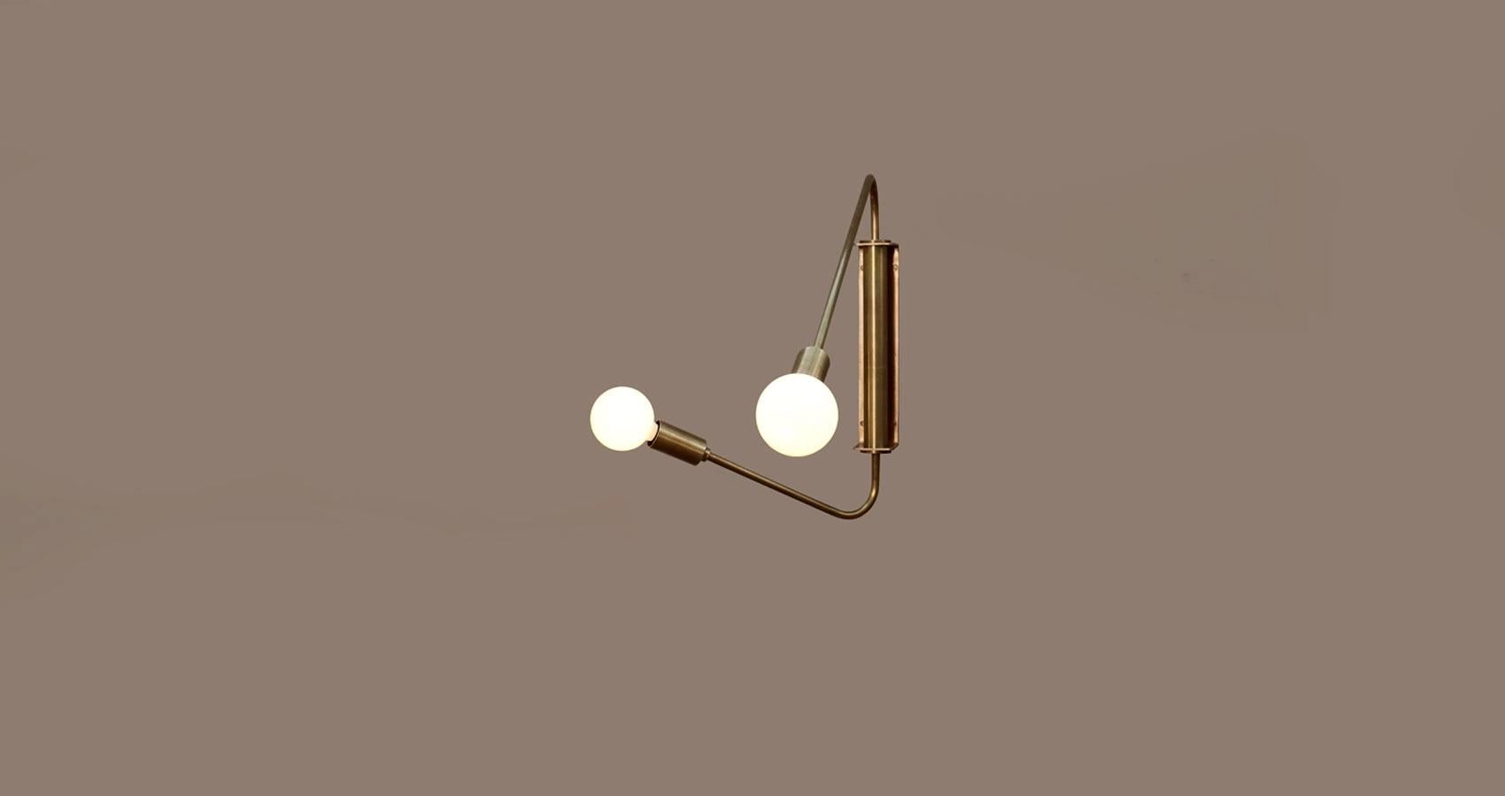 Post-Modern Float Two Arm Wall Sconce by Lamp Shaper For Sale