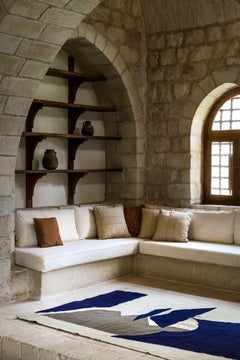 Float wool flatweave handmade wool rug