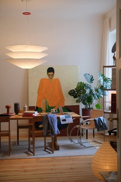 Floatation Ø 29, 5 inches pendant paper lamp by Ingo Maurer