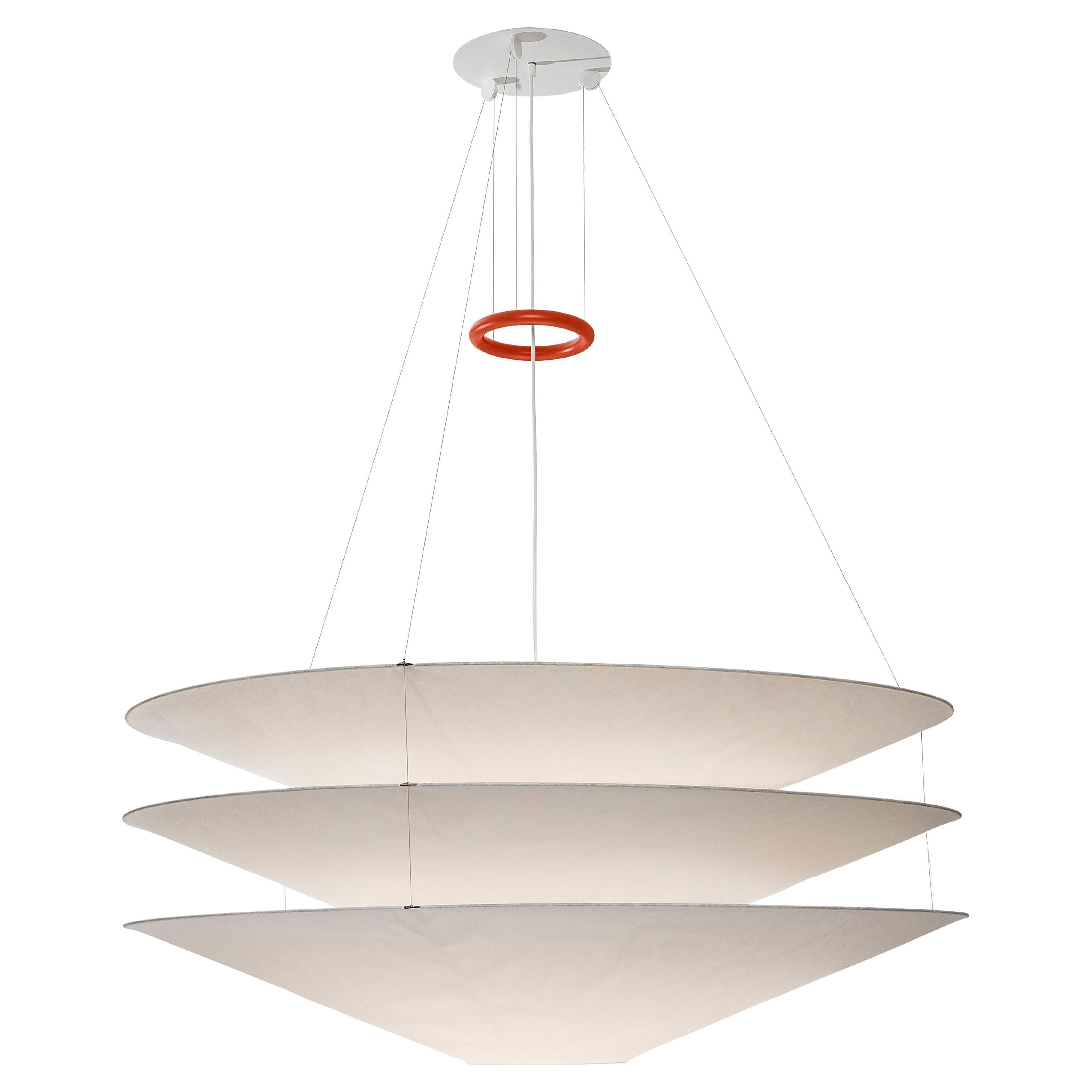 Floatation Ø 47 inches pendant paper lamp by Ingo Maurer