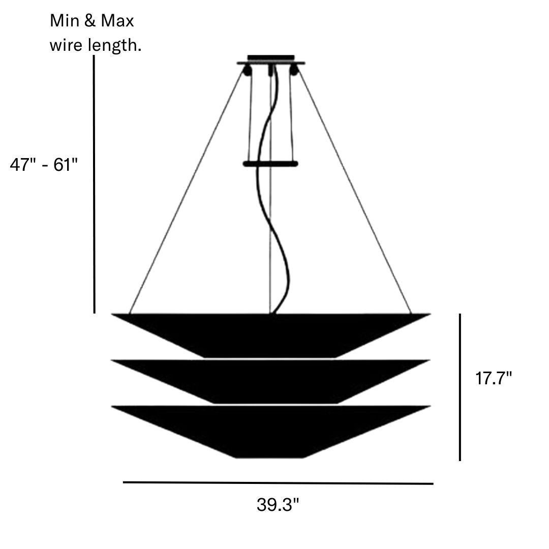 Lampe à suspension japonaise en papier Floatation d'Ingo Maurer Neuf - En vente à Glendale, CA