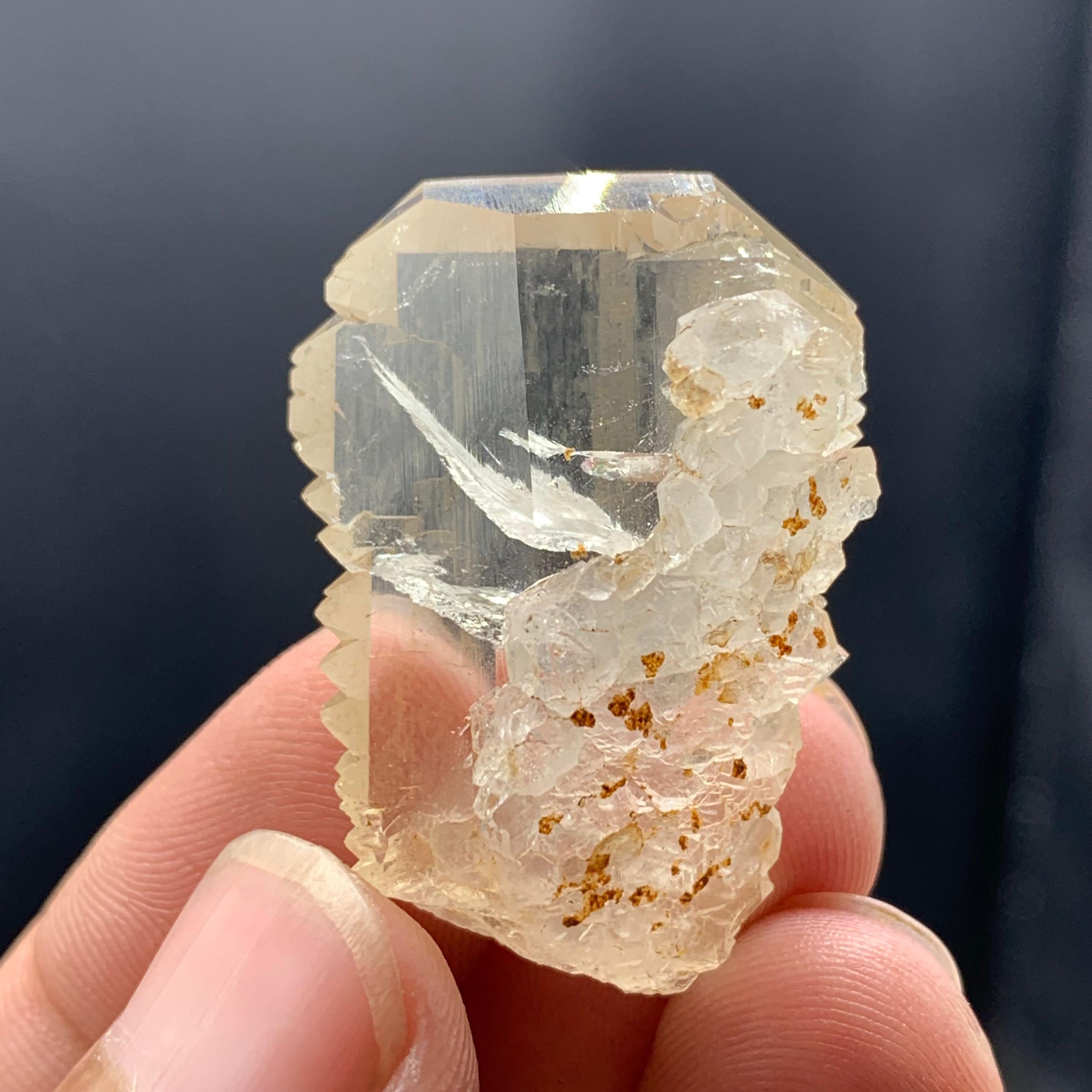 PRODUCT INFORMATION:

Specimen Type: Gwindel Quartz
Weight: 11 grams
Dimensions: H: 3.4 x W: 2.5 x D: 1.2 cm
Origin: Loi Shilman, Warsaak, Khyber Agency, KPK
Province, Pakistan
Treatment: None

DESCRIPTION:

Introducing the extraordinary Gwindel