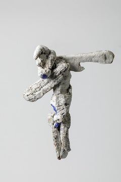 Composición de madera flotante y pintada de Michel Lanos. Alrededor de 1980-1990.