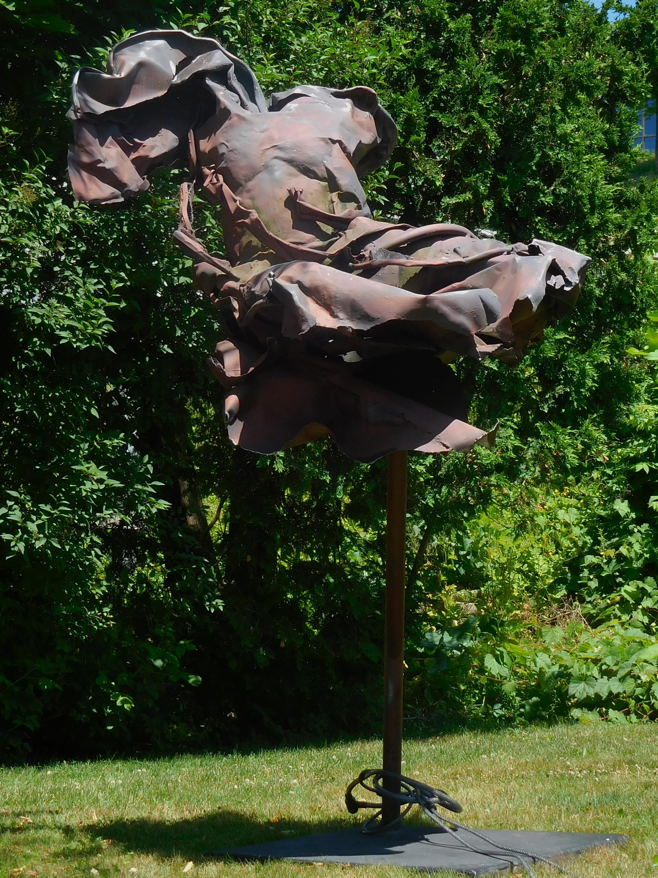 Floating Angel, Expressionist Figurative Lawn Sculpture by Judith Brown, 1986 For Sale 7