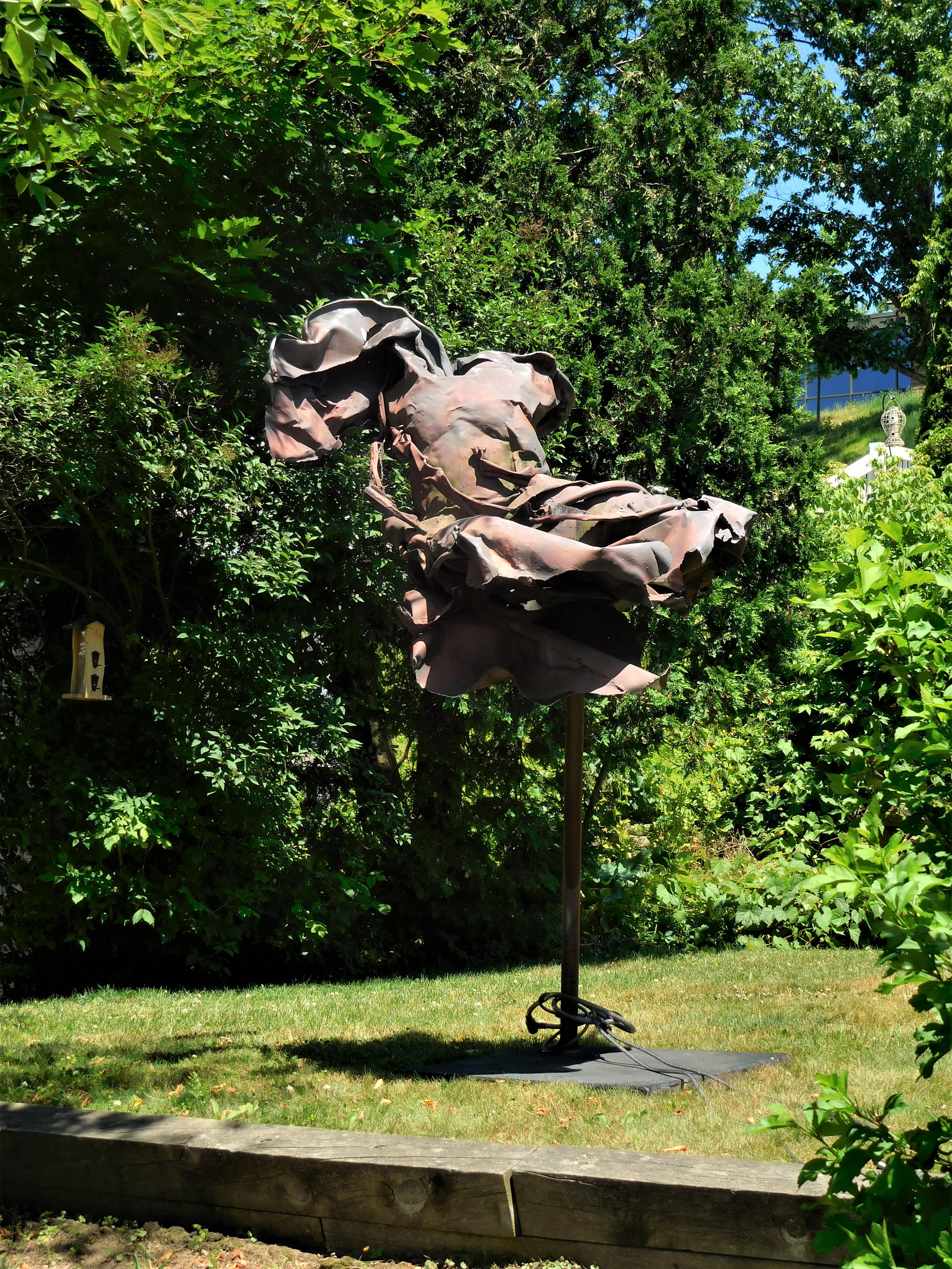 Floating Angel, Expressionist Figurative Lawn Sculpture by Judith Brown, 1986 For Sale 8