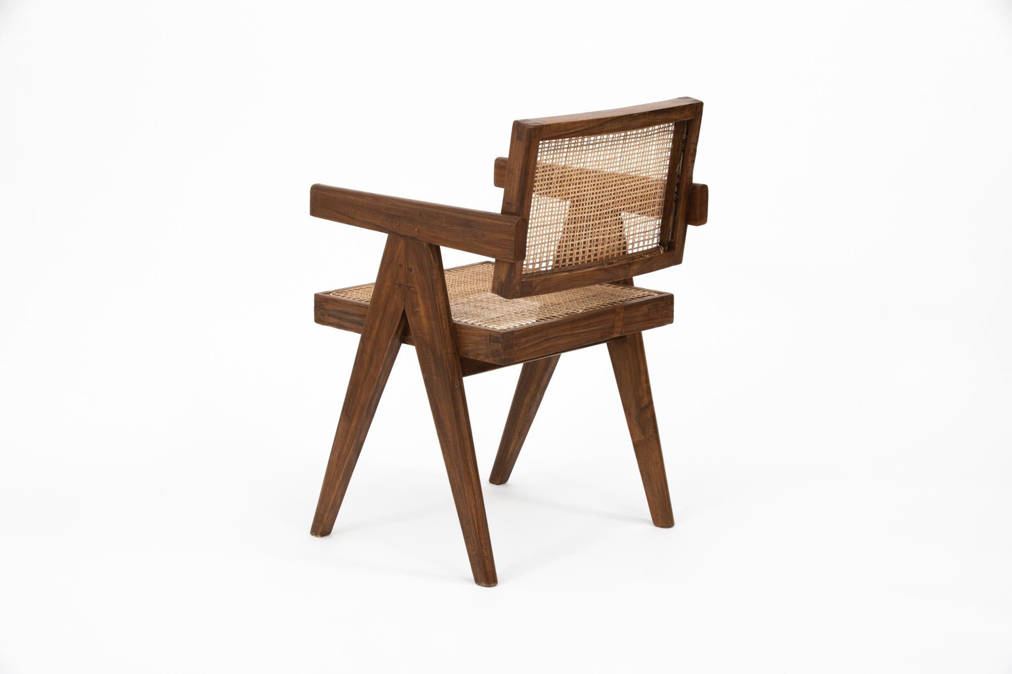 Pierre Jeanneret Floating Back Armchair In Excellent Condition In Brooklyn, NY