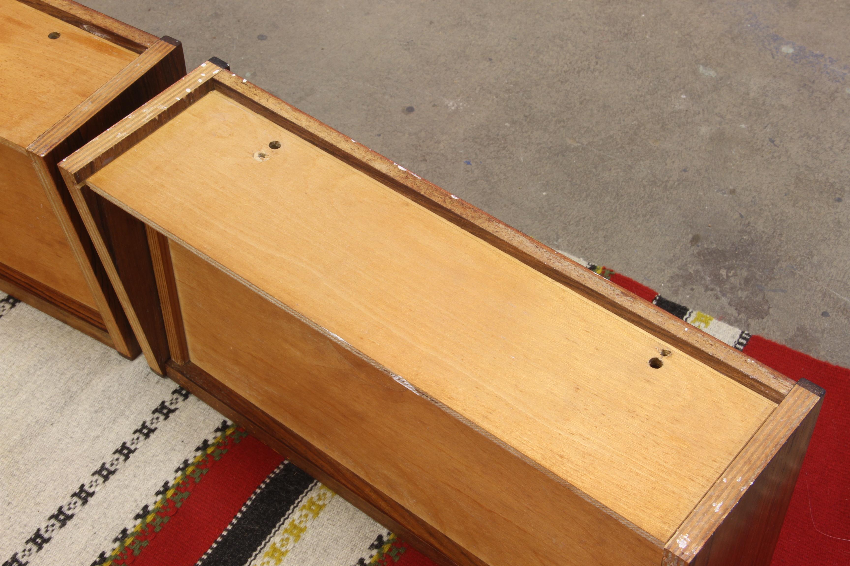 Floating Bedside Tables in Rosewood, 1960s, Set of 2 For Sale 8