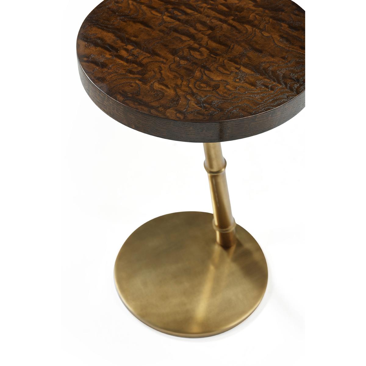 Contemporary Floating Burl Accent Table For Sale