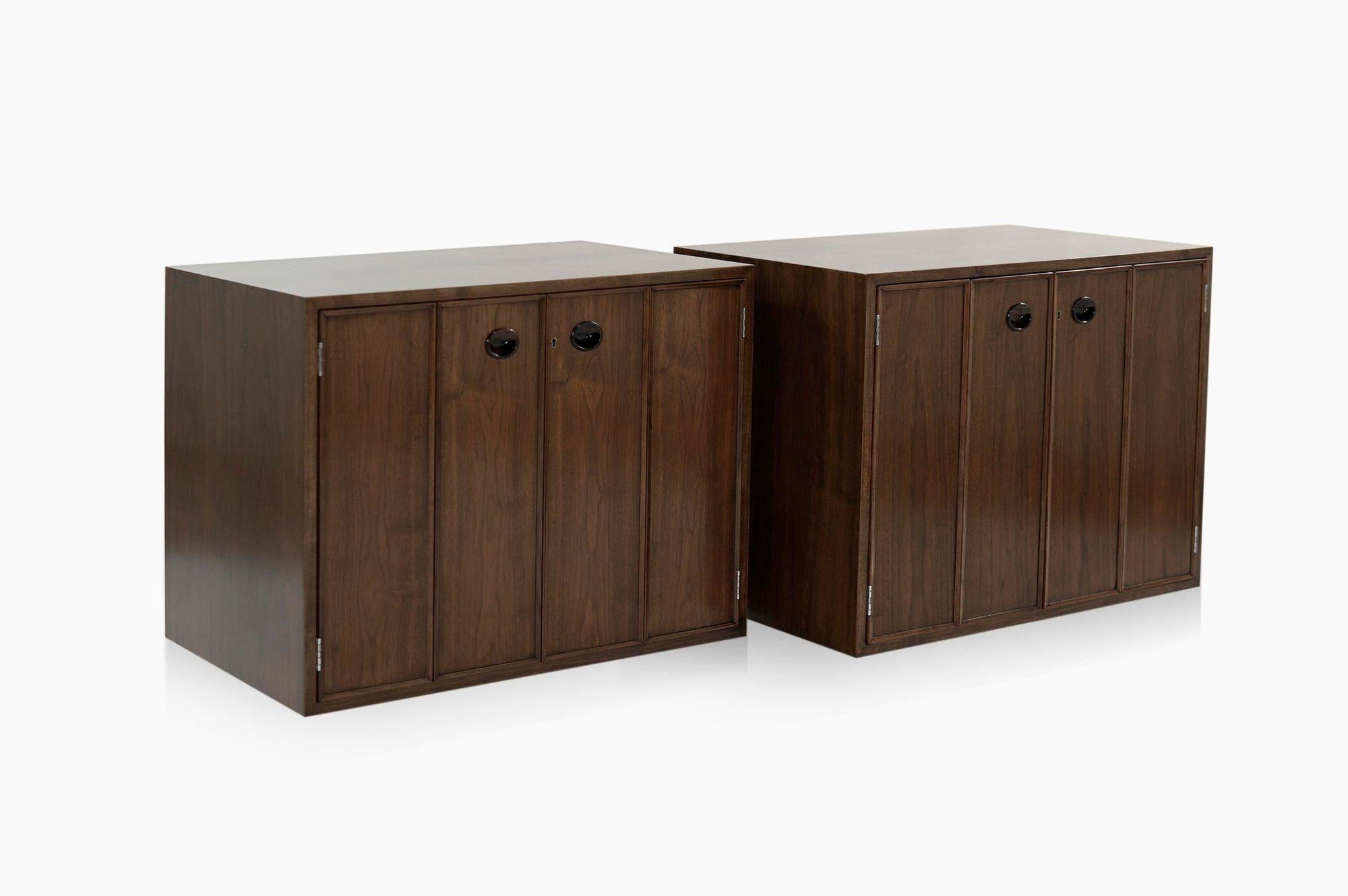Mid-Century Modern Floating Cabinets by Edward Wormley for Dunbar, C. 1950s For Sale