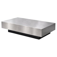 Floating Coffee Table in Brushed Aluminum by Veliento