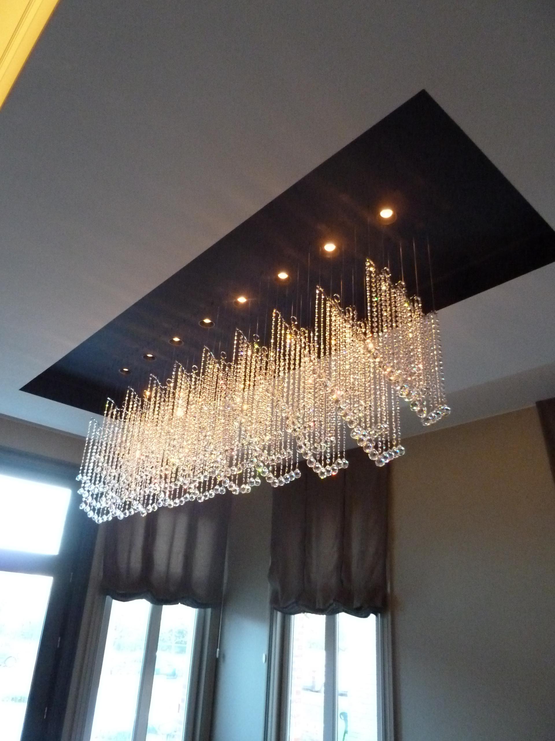 Floating Crystal Chandelier with Swarovski Crystal and Led In New Condition For Sale In Woerdense Verlaat, NL