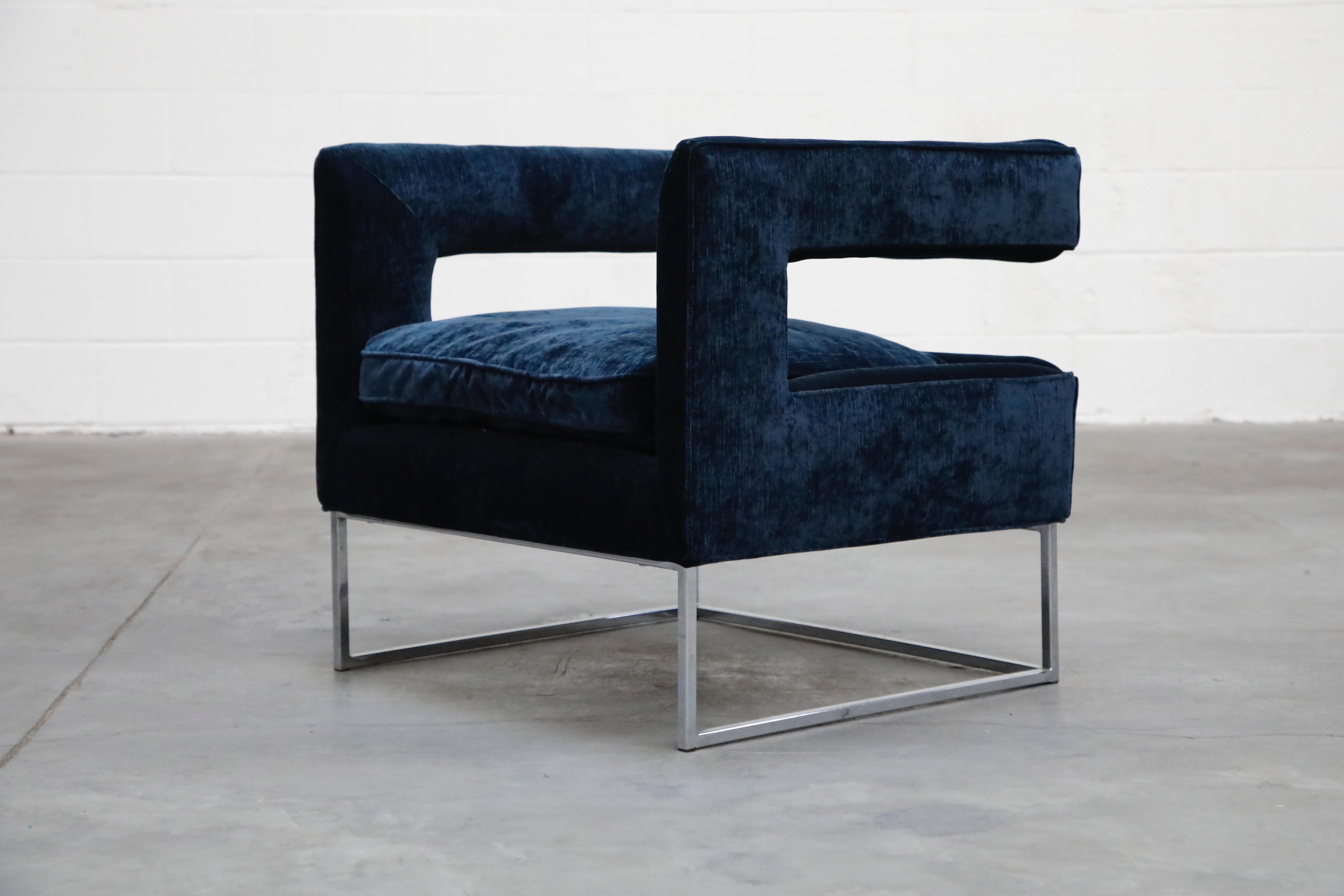 milo baughman-style armchair