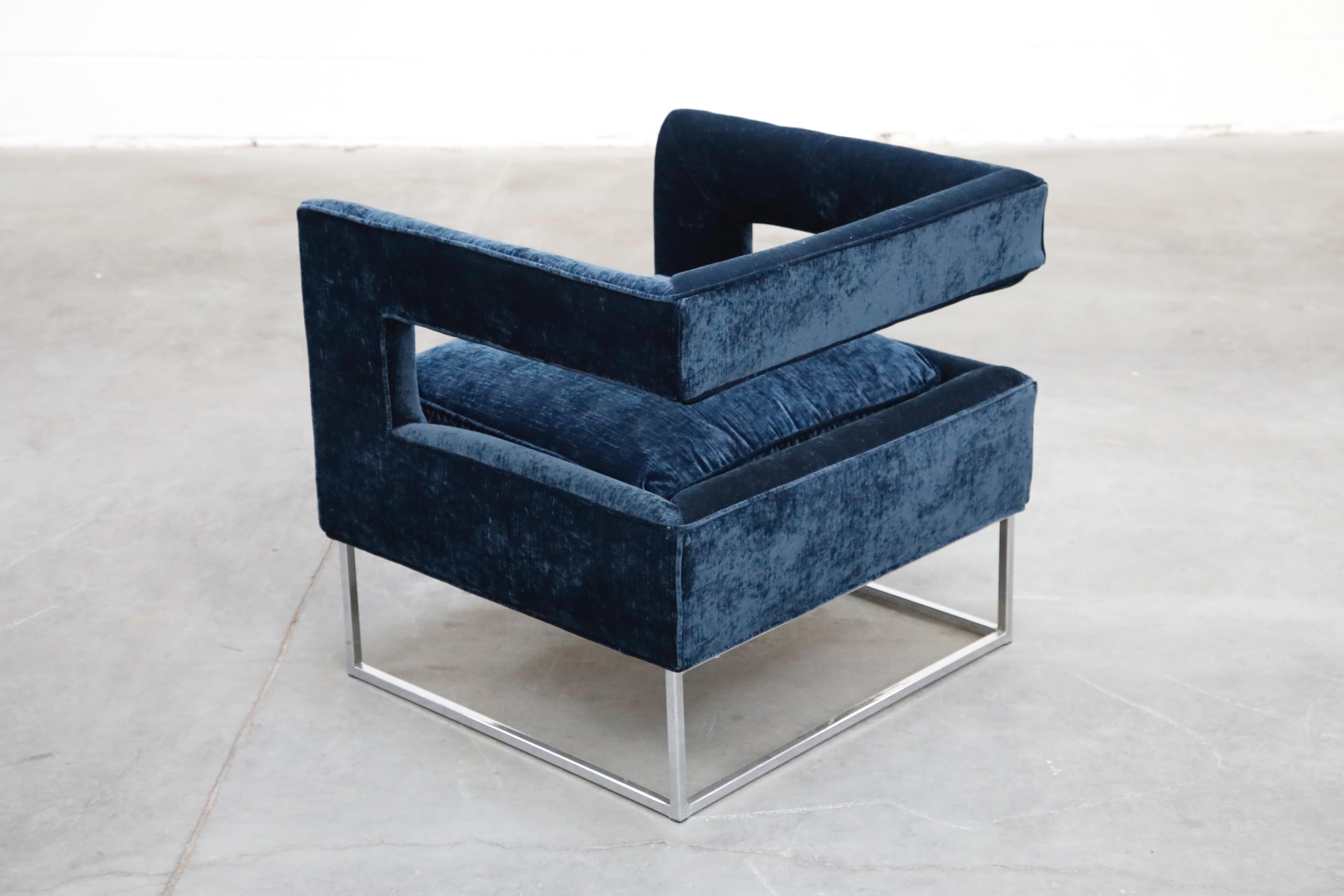 Floating Cubist Armchair by Flair for Bernhardt, Style of Milo Baughman, 1970s 1