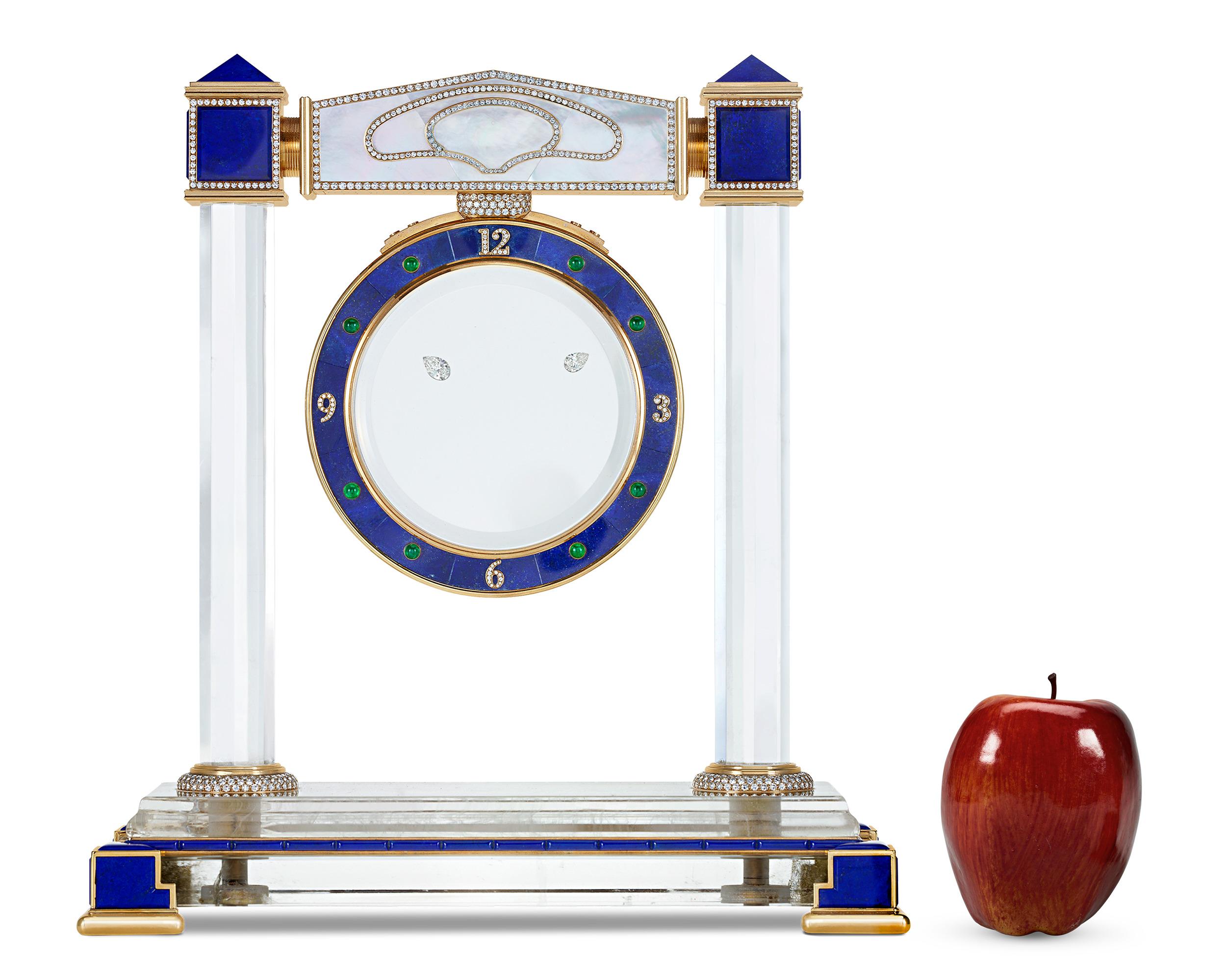 Floating Diamond Mystery Clock For Sale 1