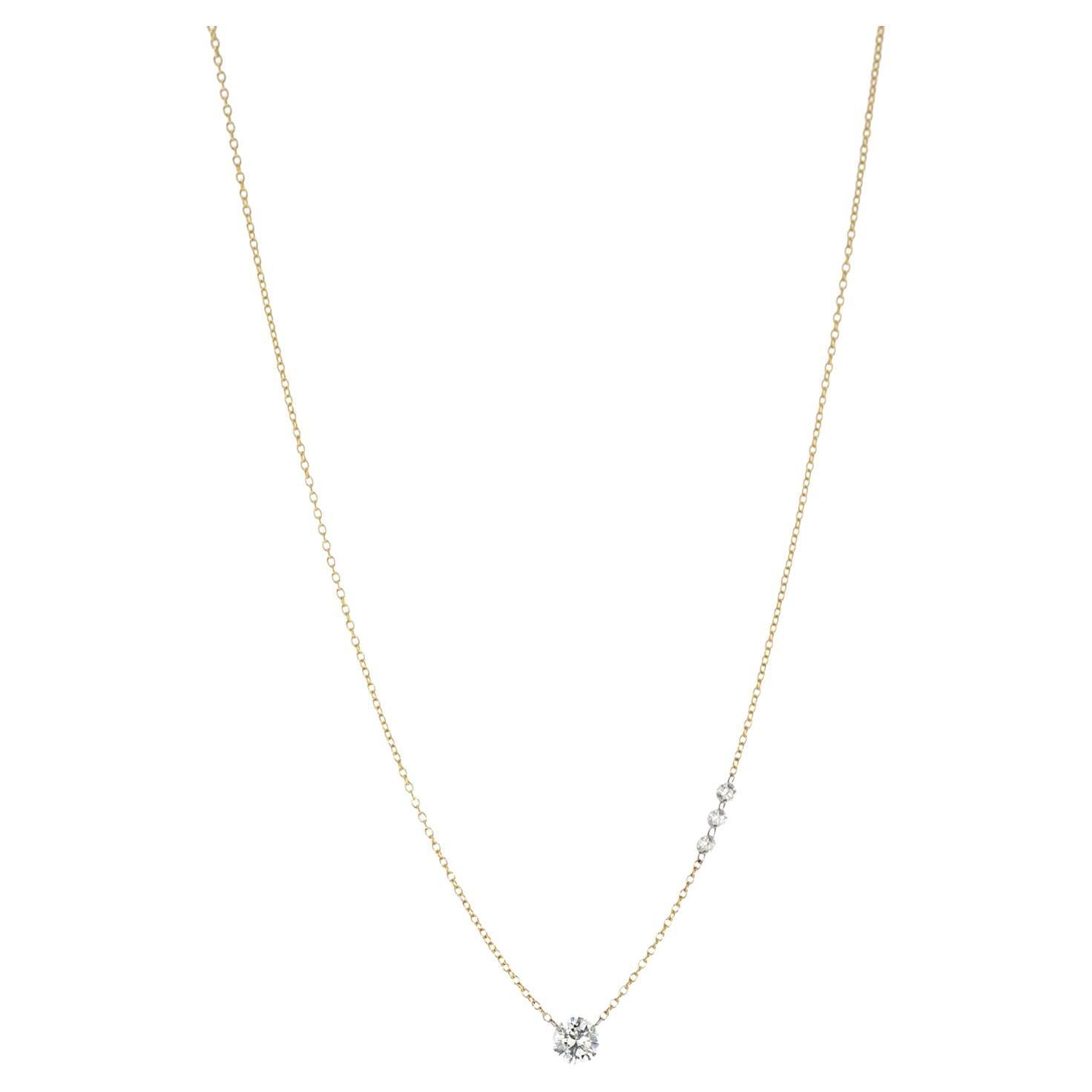 Collar de Diamantes Flotantes "Firefly Solo" de Willow Diamonds en venta
