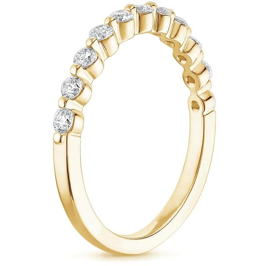 For Sale:  Floating Eternity Band 14K Gold Diamond Ring 2