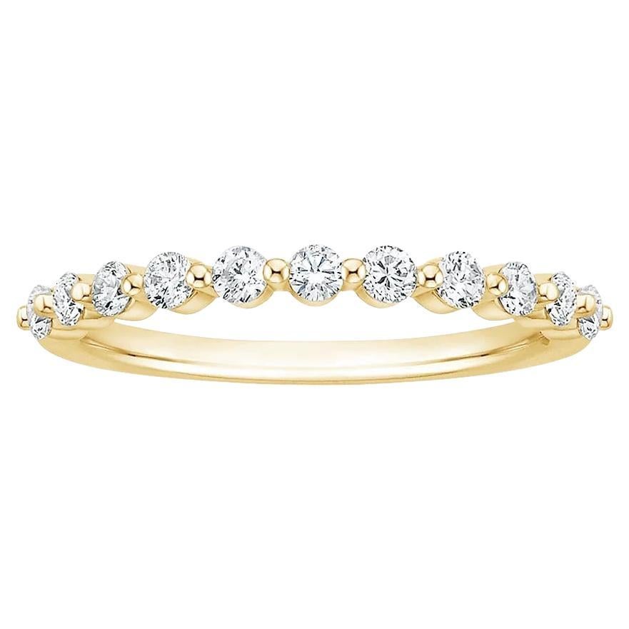 For Sale:  Floating Eternity Band 14K Gold Diamond Ring