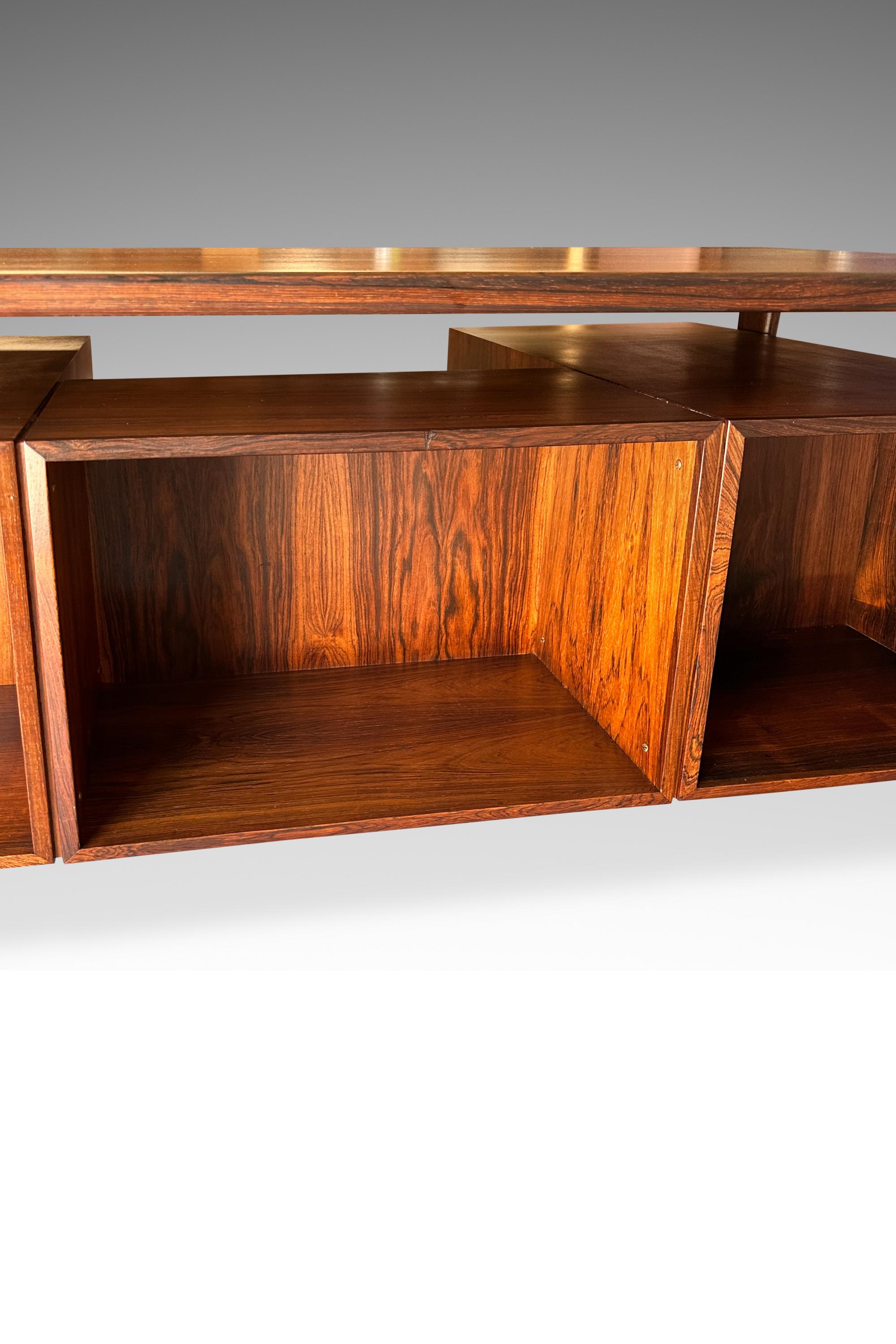 Floating Executive Desk, Kai Kristiansen, Feldballes Mobelfabrik, Denmar, 1960's 6