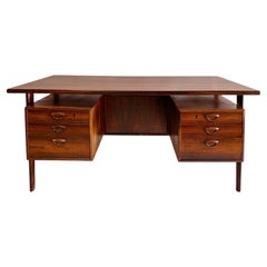 Floating Executive Desk, Kai Kristiansen, Feldballes Mobelfabrik, Denmar, 1960's