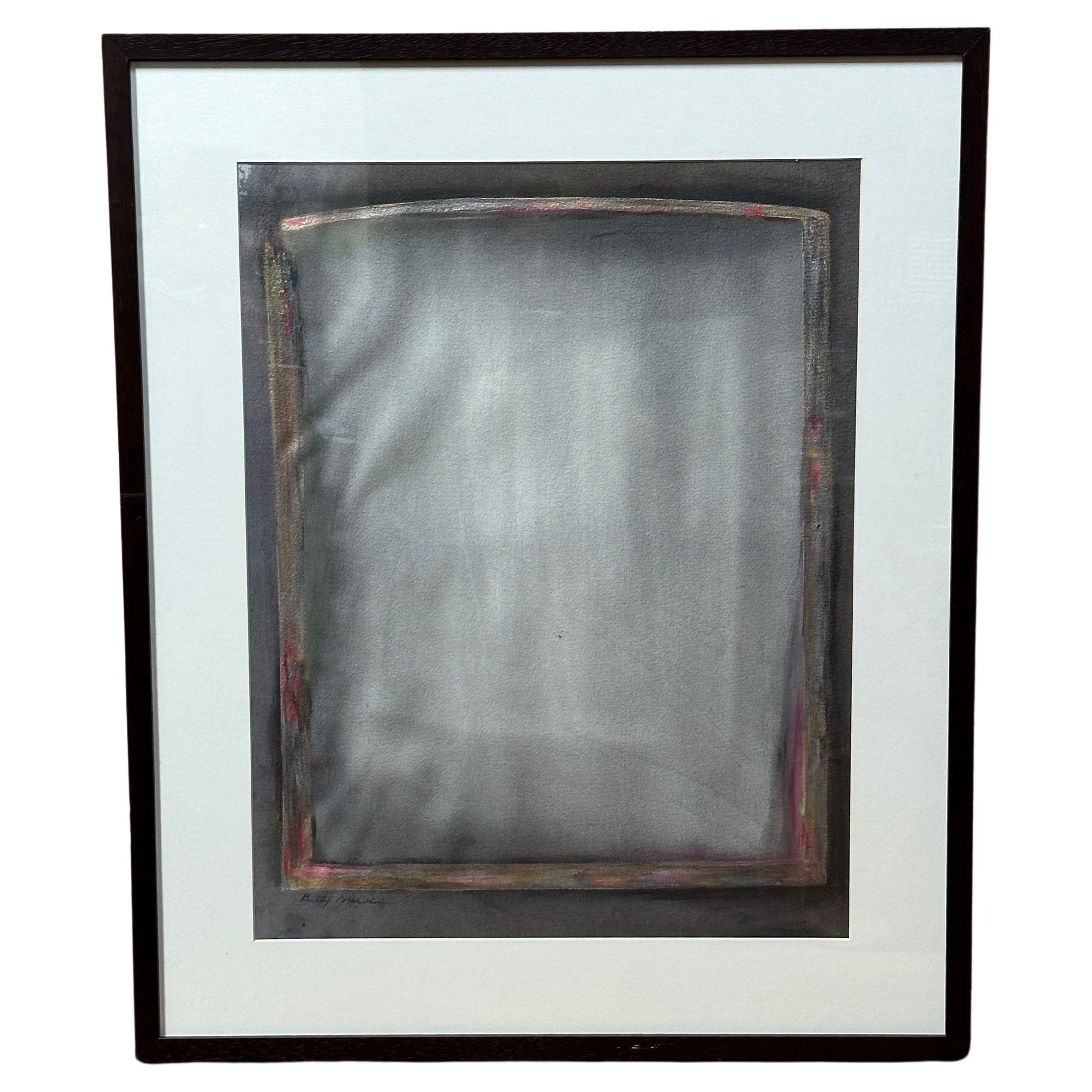 "Marco Flotante" Abstracto Morado y Gris por Betty Marvin en venta