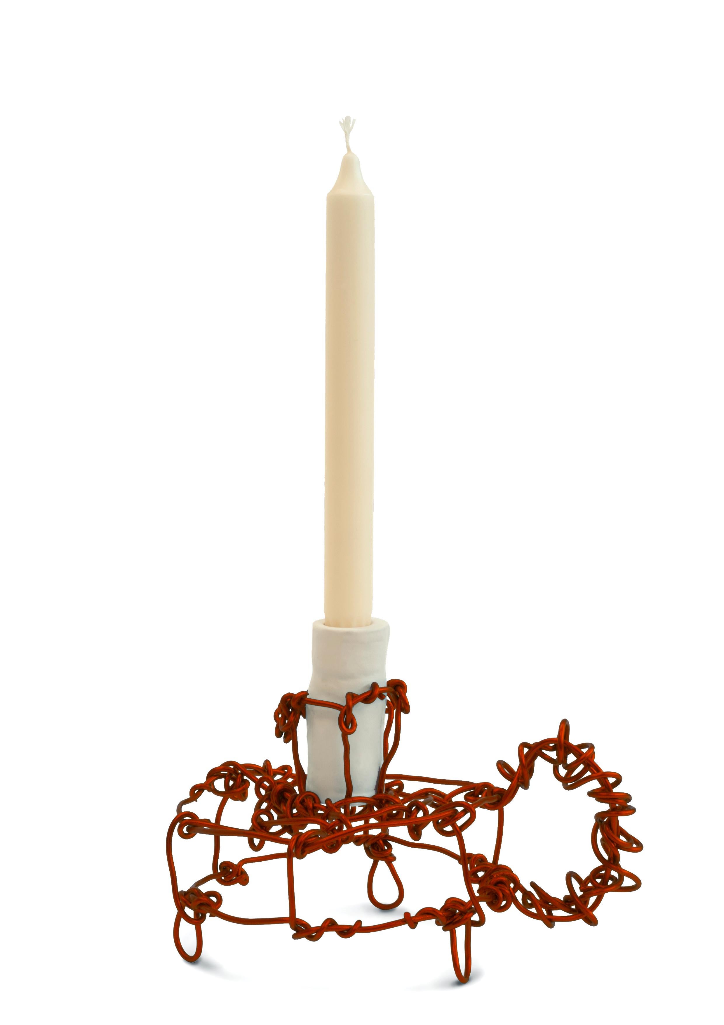 Hand-Knotted Floating Frames Candleholder 01 For Sale