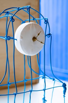 Cadres flottants horloge de cheminée bleu