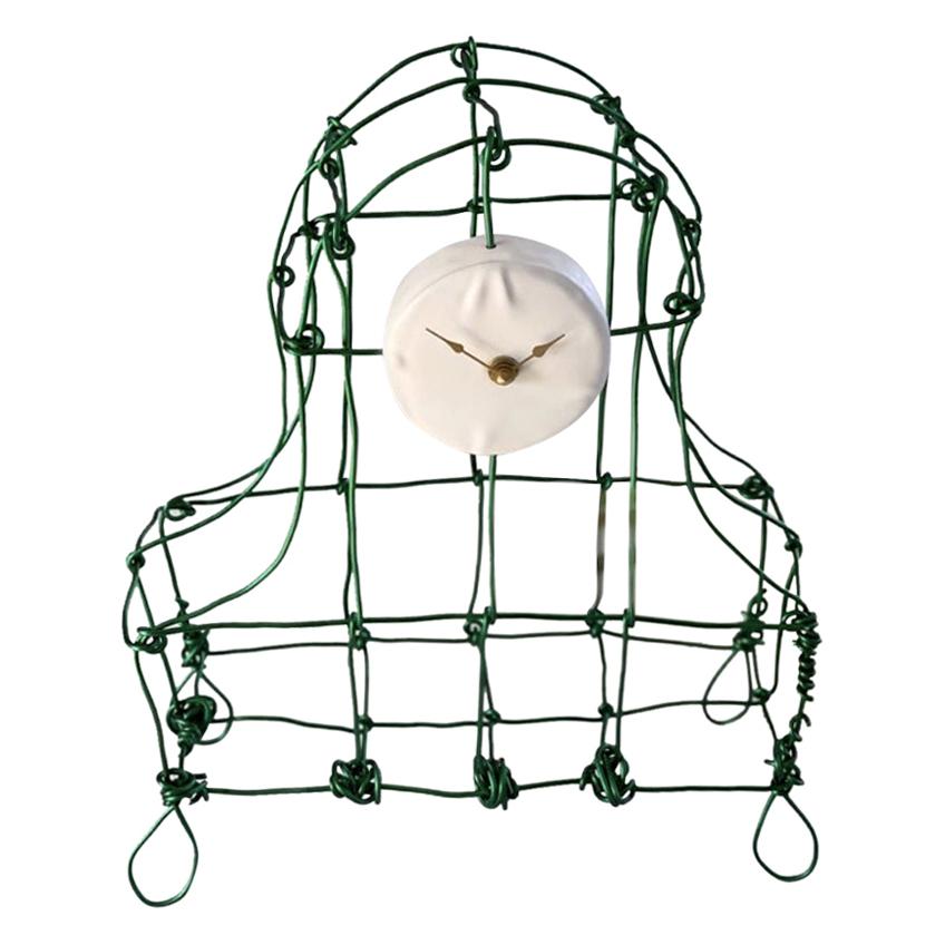 Marcos flotantes Reloj de chimenea Aluminio Verde