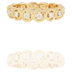 Floating Gem Eternity Band with Natural Diamonds