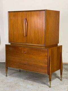 Floating Gentlemen’s Chest Dresser Tall Boy by Specialty Woodcraft, 1957