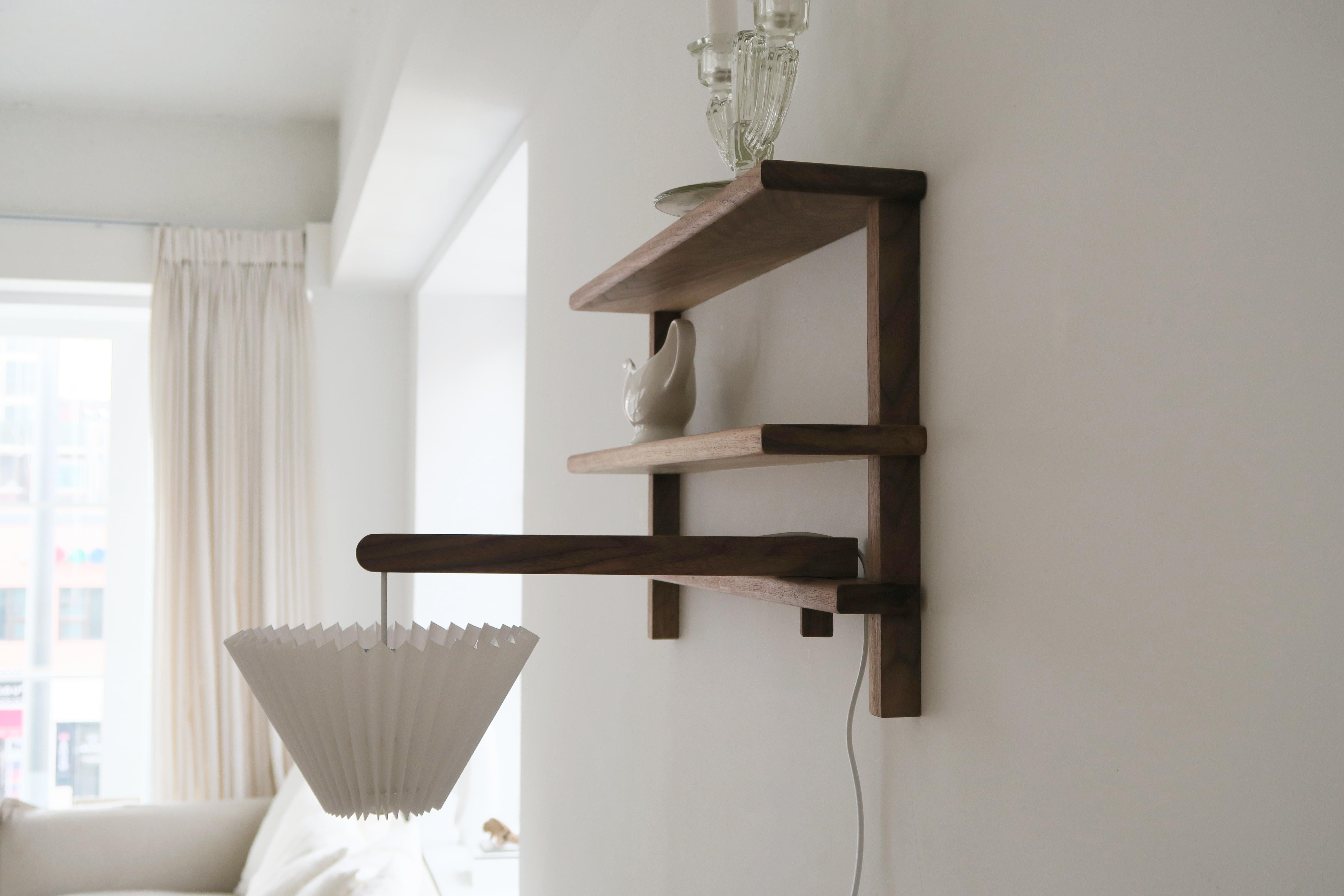 Hand-Crafted Floating Lamp and Shelf  Type-2 by Lee Hojun For Sale